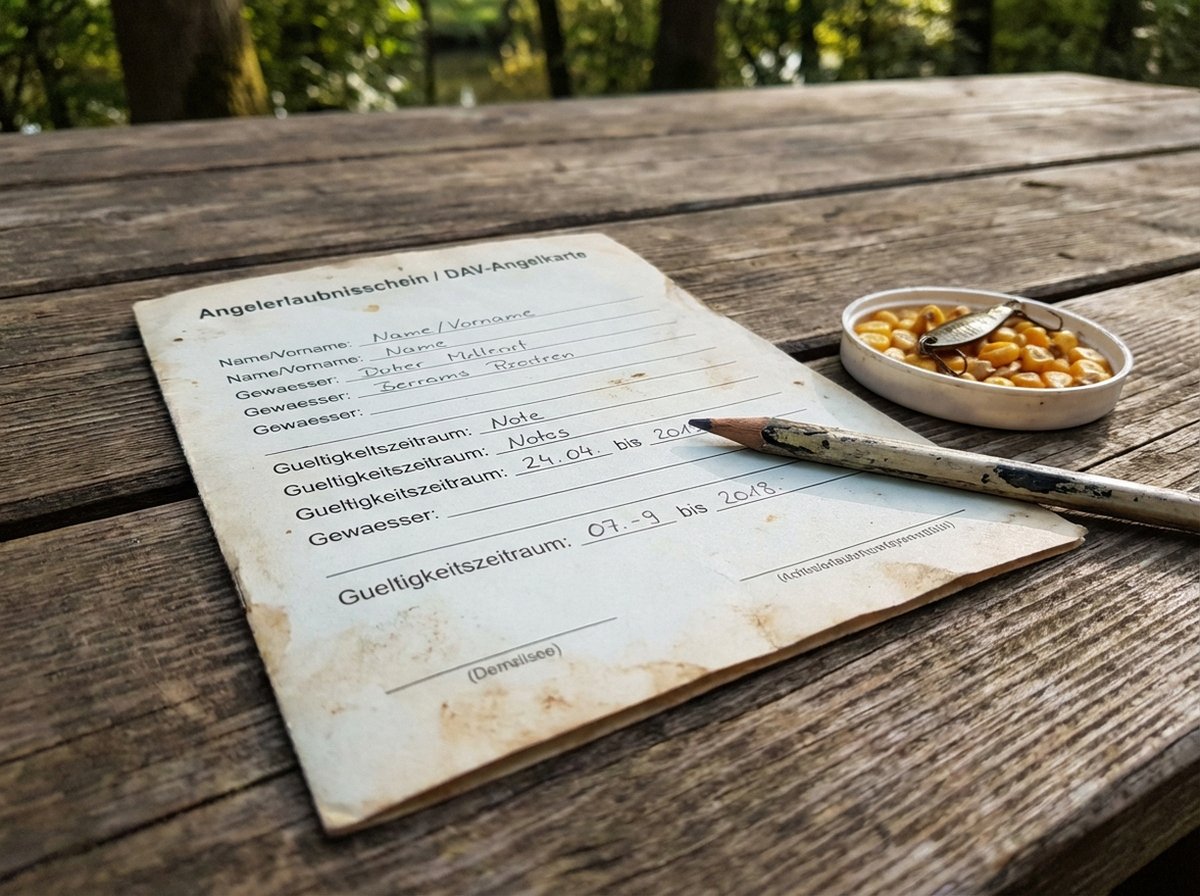 Beispiel einer Angelkarte für Brandenburger Gewässer – der Erlaubnisschein ist Pflicht beim Angeln in Brandenburg