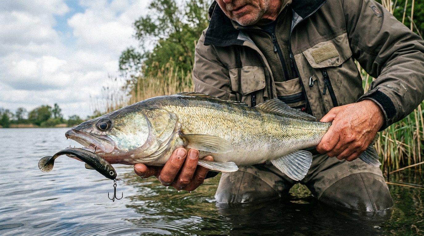 Zander gefangen mit Keitech Easy Shiner an der Havel