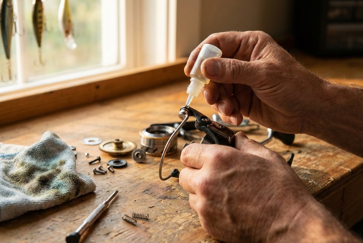 Angelrolle ölen und fetten — Wartung Schritt für Schritt