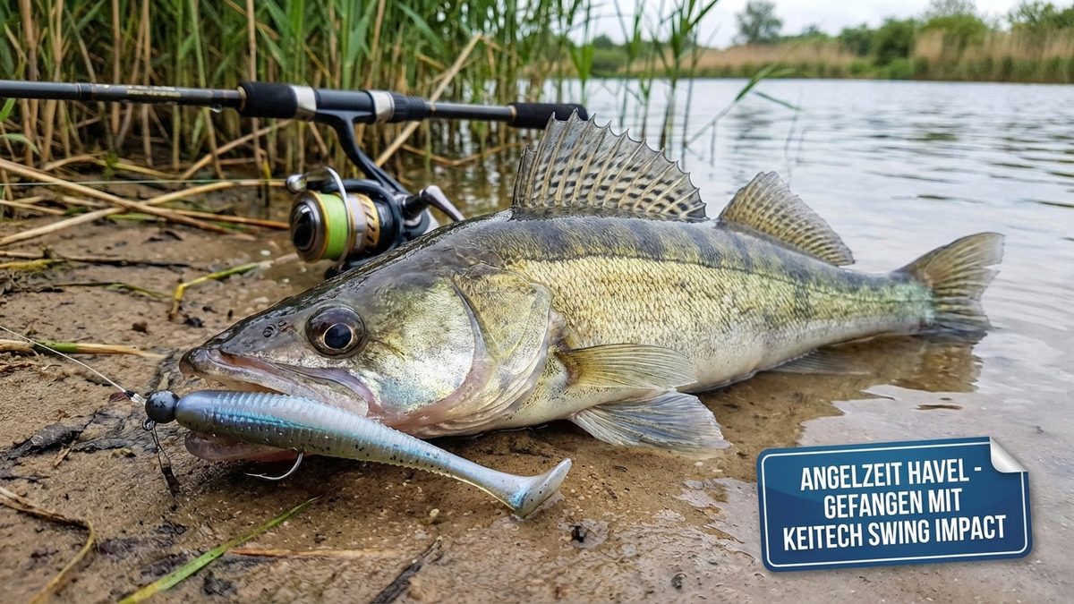 Zander gefangen auf Keitech Swing Impact an der Havel