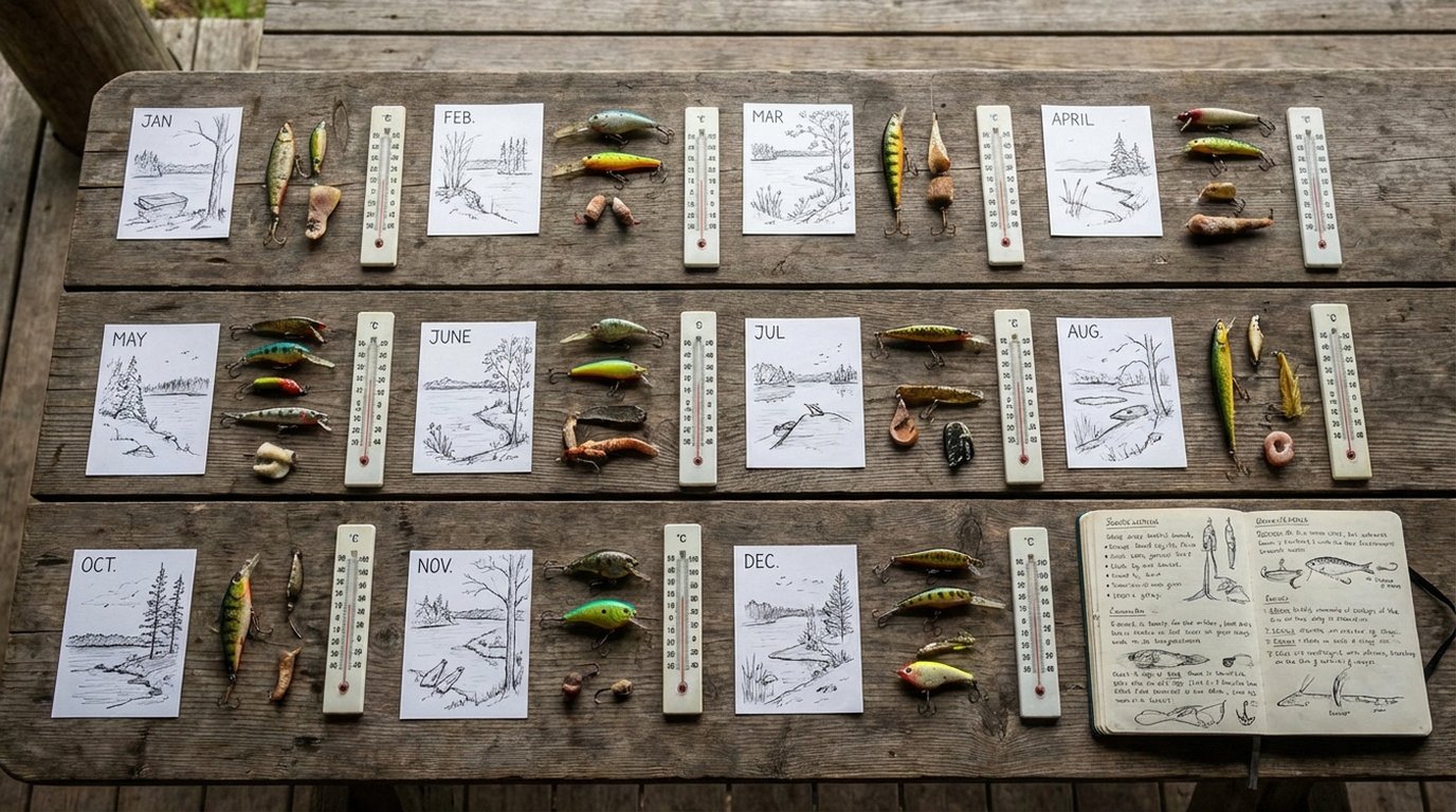 Saisonkalender für Hechtangeln: Methoden, Köder und Wassertemperaturen nach Monat