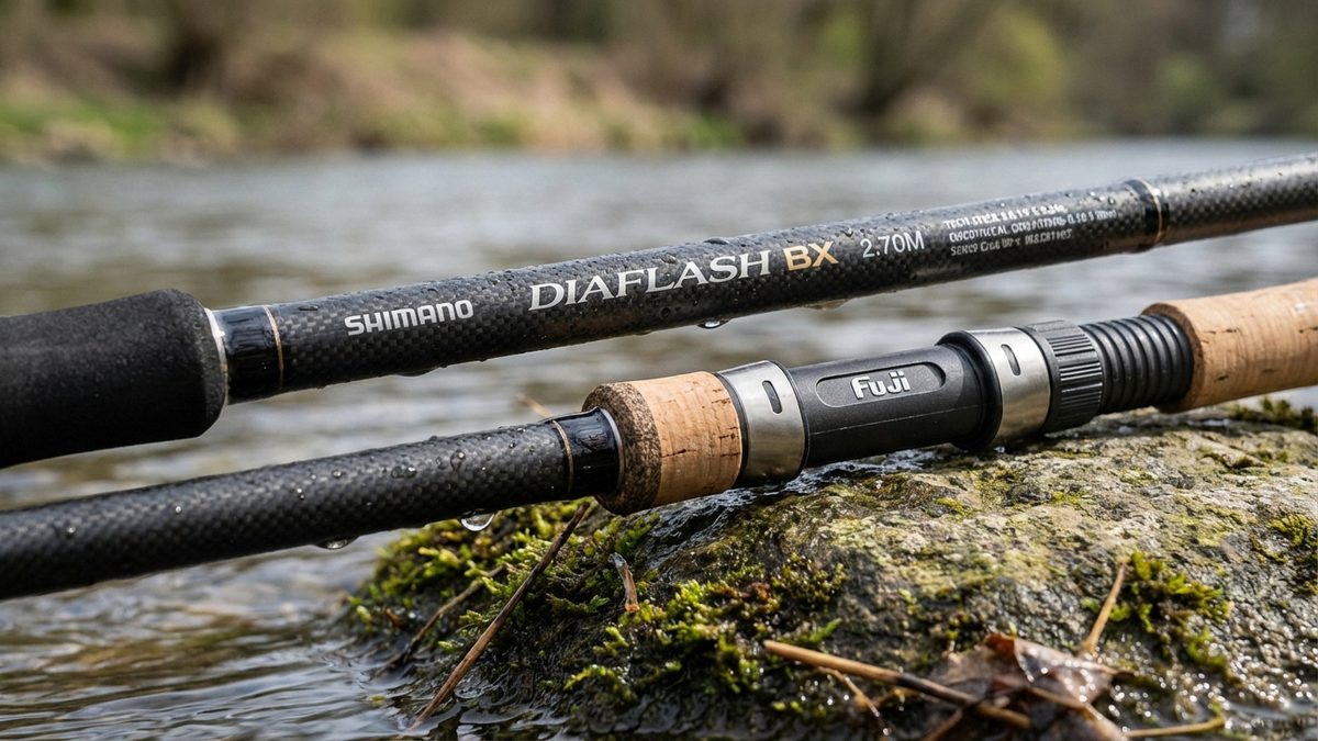 Shimano Diaflash BX 2,70 m — Rutenblank und Rollenhalter